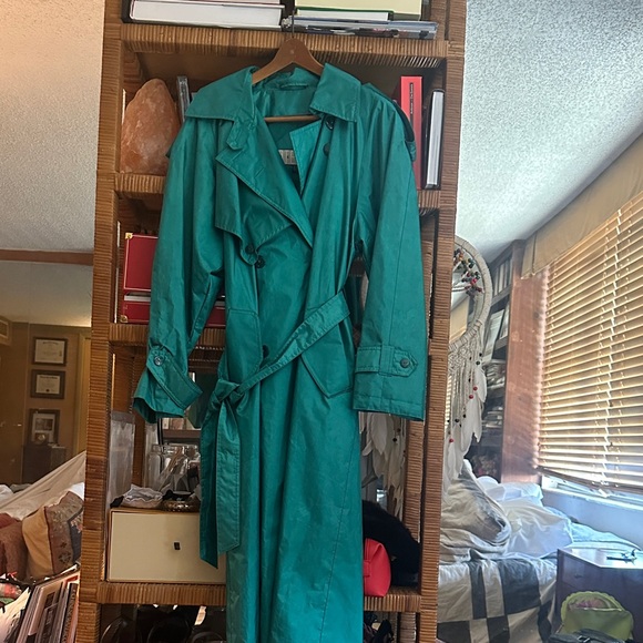 Teal Trench Coat - Picture 1 of 3
